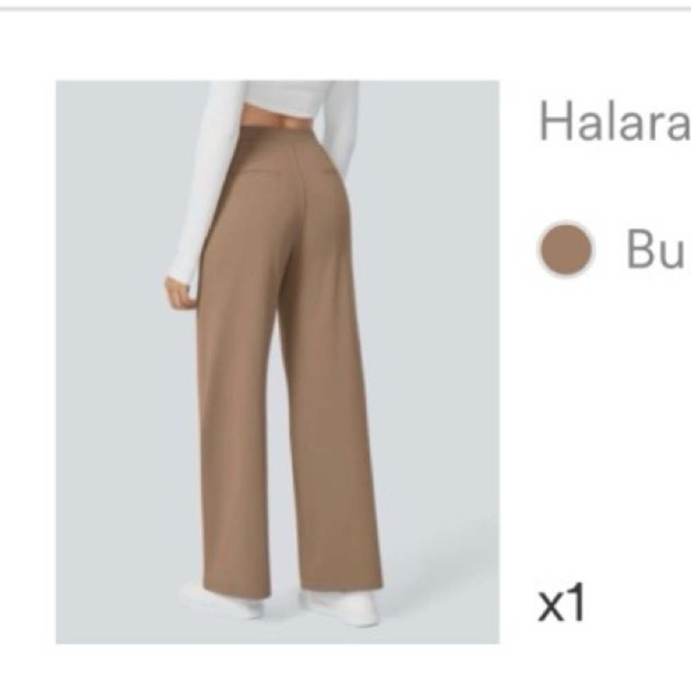 HALARA High-Waist Wide Leg Pocket Pants in Burro Brown